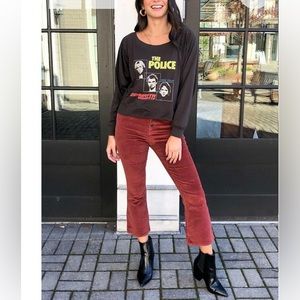 VELVET HEART ALENA CORDUROY CROPPED BOOTCUT-RUST